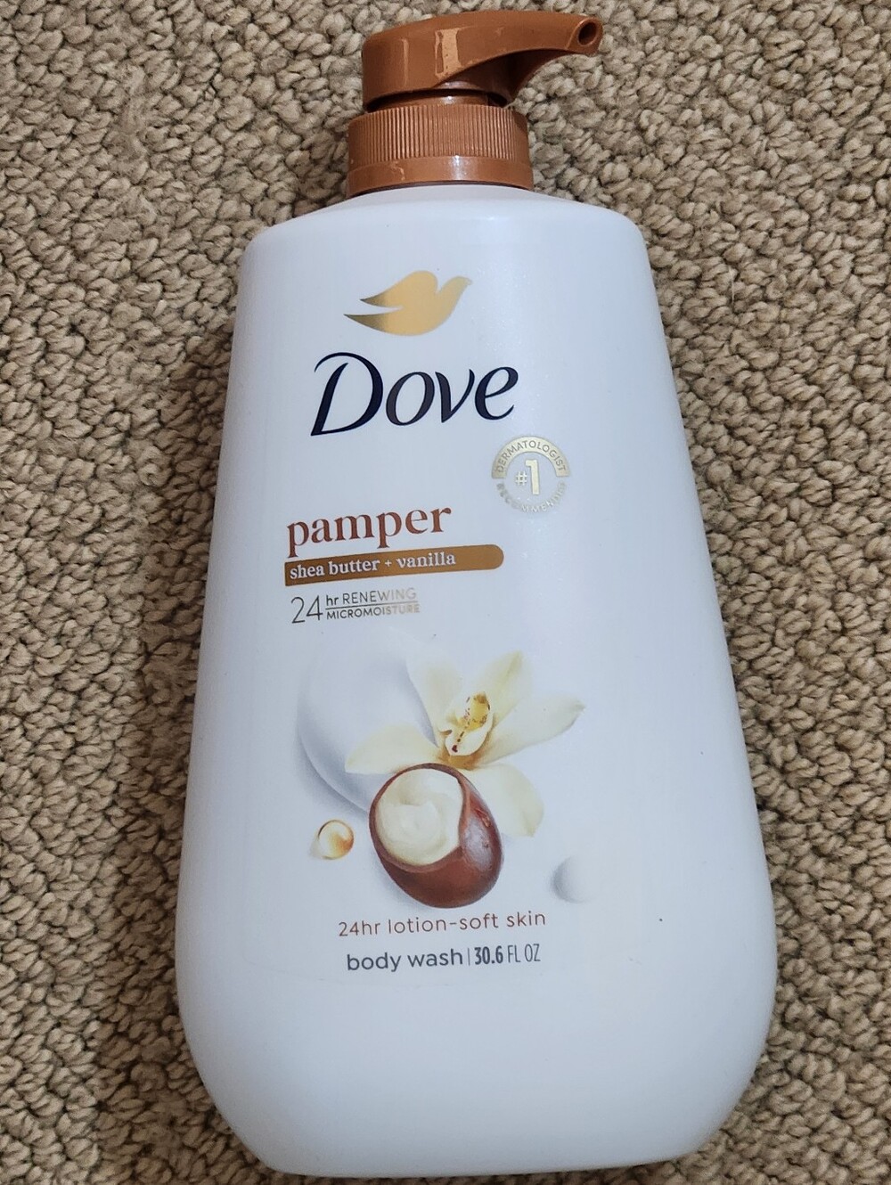 New Bottle of Dove Pamper Shea Butter & Vanilla Body Wash 30.6 Fl Oz